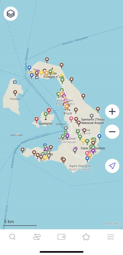Carte Santorin